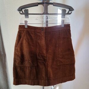 GAP Brown Corduroy Mini Skirt
